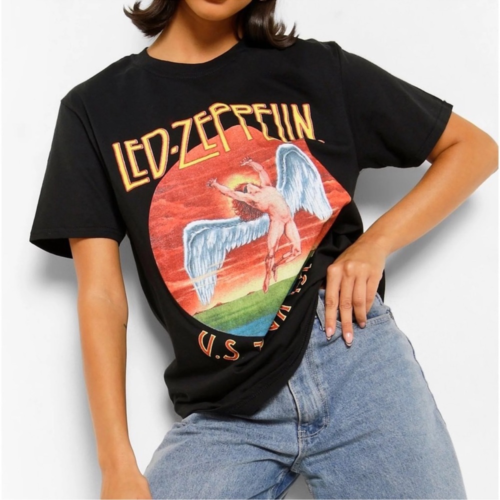 Led Zeppelin Officially Licensed U.S. Tour 1975 Tie Dye T-Shirt